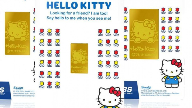 Emas UBS gambar Hello Kitty.
