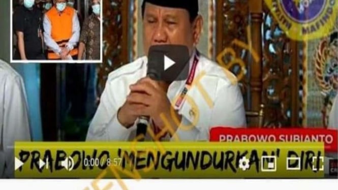 Hoax Prabowo Subianto mengundurkan diri