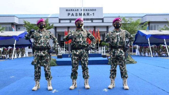 VIVA Militer: Dankormar Mayjen TNi (Mar) Suhartono pimpin Sertijab Danpasmar I