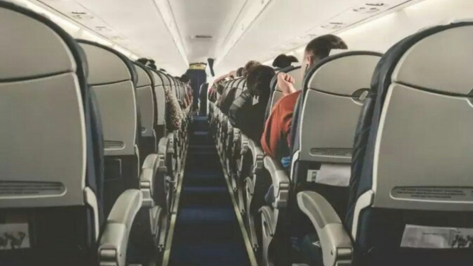 Ilustrasi kursi di pesawat.