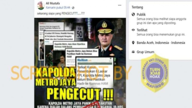 Hoax Kapolda Metro Jaya pengecut tak berani diperiksa Komnas HAM