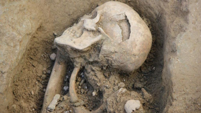 Kerangka Muslim yang dikubur di Spanyol.