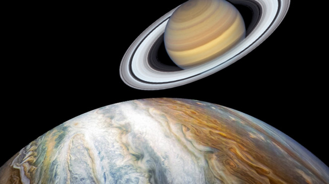 Planet Jupiter dan Saturnus.