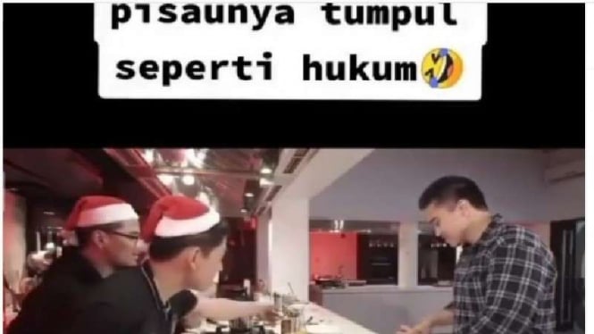 Kaesang mencicipi masakan Bobon