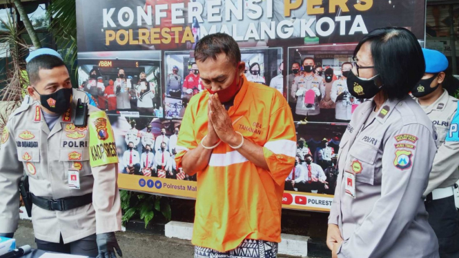 AC, pelaku penyebaran informasi hoax Malang Zona Hitam penyebaran COVID-19 ditangkap polisi.