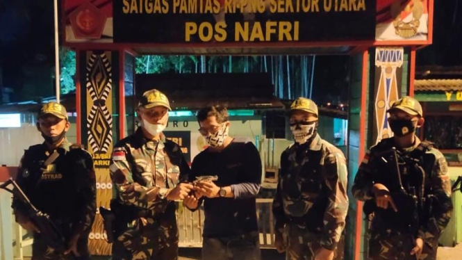 Satgas Pamtas RI-PNG Yonif Mekanis Raider 413 Kostrad Pos Nafri