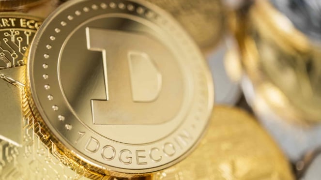 Dogecoin- oder DOGE-Krypto-Asset.