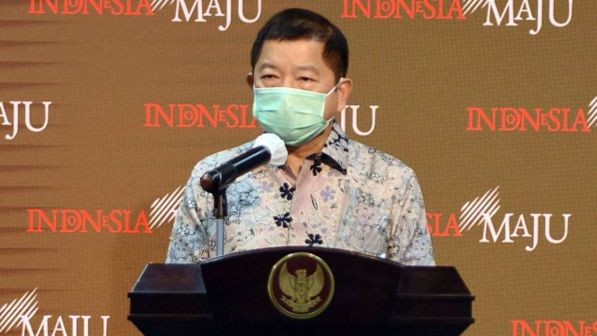 Menteri PPN/Kepala Bappenas Suharso Monoarfa di Istana Presiden, Jakarta.