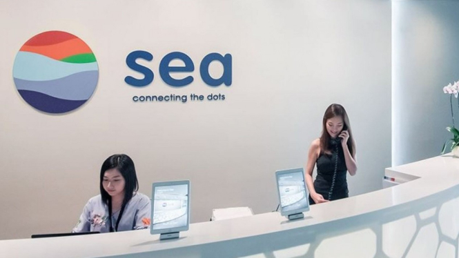 Kantor pusat SEA Group, induk usaha Shopee, di Singapura.