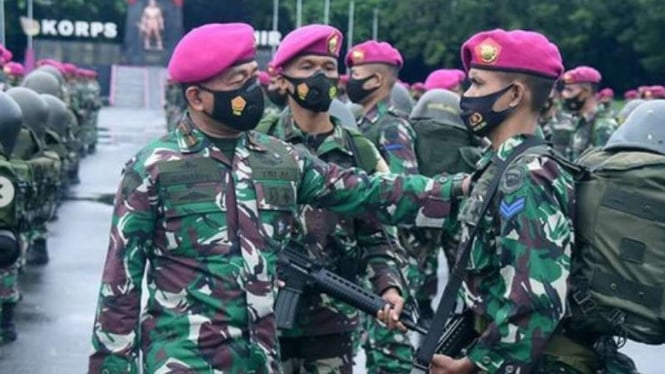 VIVA Militer: Danpasmar 1, Brigjen TNI (Mar) Hermanto lakukan pengecekan pasukan