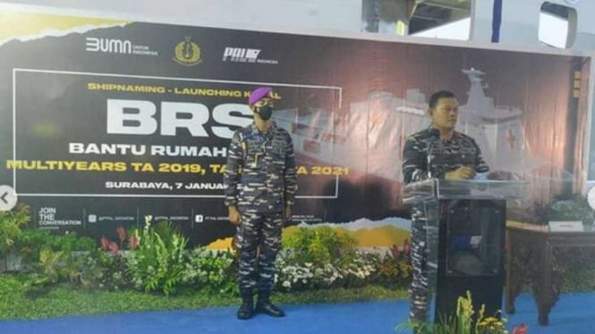 VIVA Militer: Kasal resmikan Kapal BRS KRI dr.Wahidin Sudirohusodo-991
