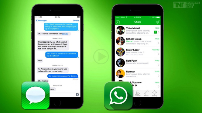 iMessage vs WhatsApp.