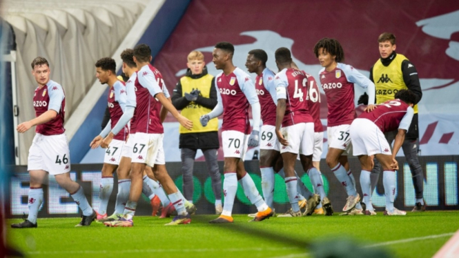 Skuad remaja Aston Villa di laga Piala FA 2020/2021 melawan Liverpool 