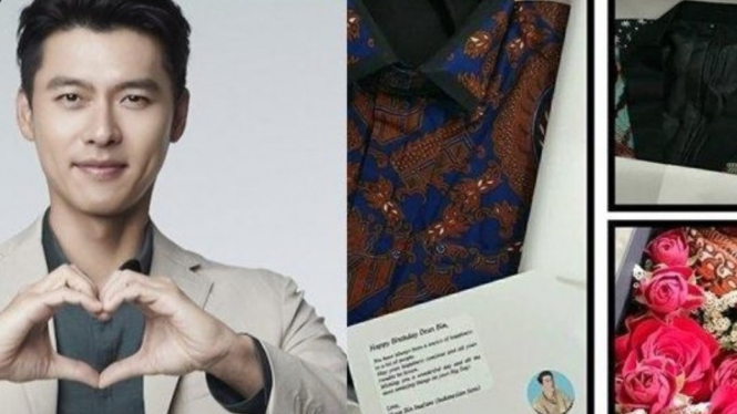 Hyun Bin dapat kiriman batik dari fans Indonesia