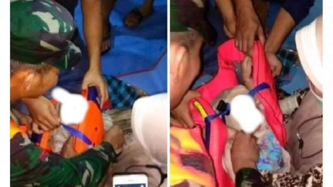 Foto bayi viral diduga korban Sriwijaya Air