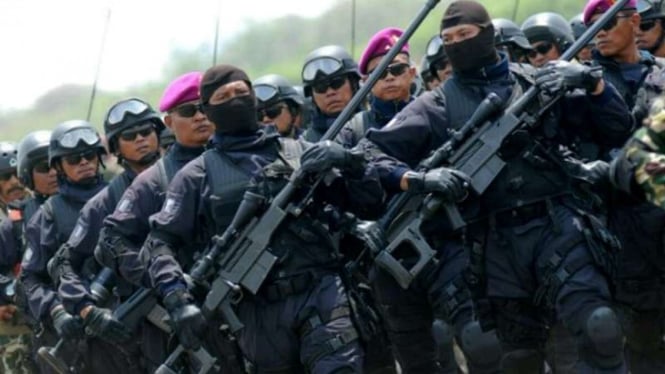 VIVA Militer: Pasukan Korps Marinir dan Denjaka TNI Angkatan Laut