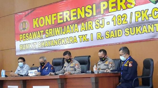 Konpres DVI Polri terkait Sriwijaya Air.