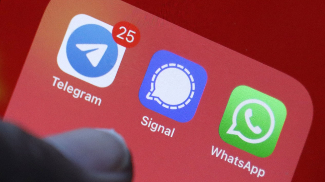 Telegram, Signal dan WhatsApp.