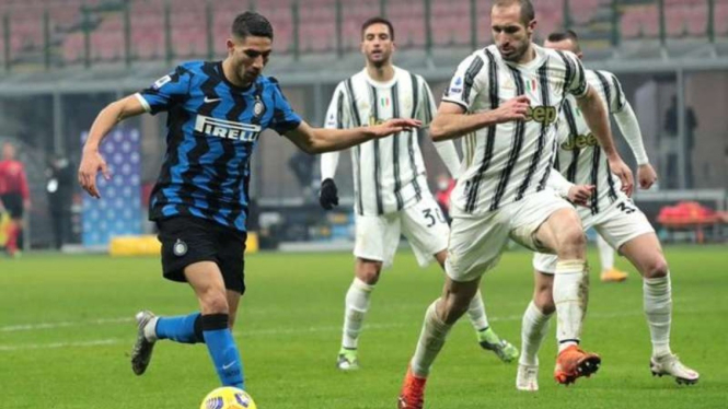 Duel Inter Milan vs Juventus.
