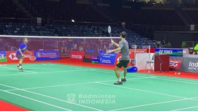 Pebulutangkis Indonesia latihan jelang Thailand Open