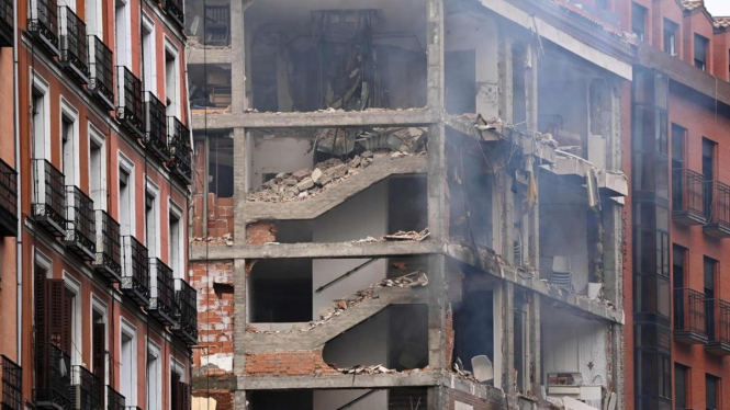 Ledakan dahsyat hancurkan gedung enam lantai di Madrid