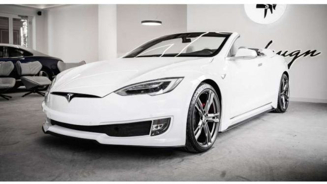 Mobil listrik Tesla Model S dimodifikasi jadi Cabriolet