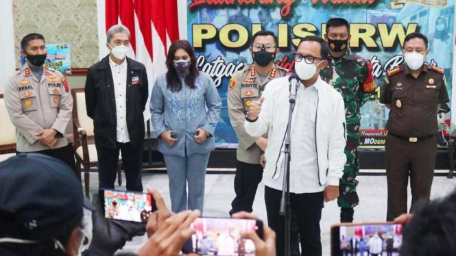 Wali Kota Bogor Bima Arya dalam peluncuran Polisi RW di Balai Kota pada Kamis, 21 Januari 2021.