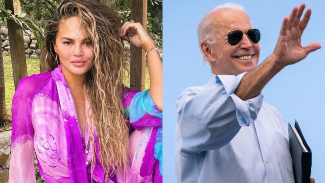 Chrissy Teigen dan Joe Biden.