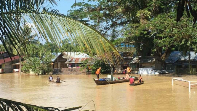 Banjir di Aceh. (Foto ilustrasi).