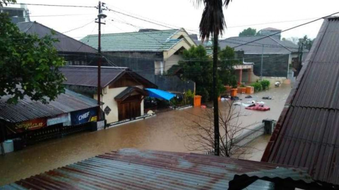 Banjir kembali landa Manado, Jumat, 22 Januari 2021.