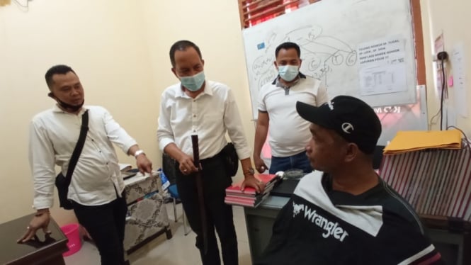 Pelaku diamankan anggota Polsek Ilir Barat II Palembang, Sumatera Selatan.