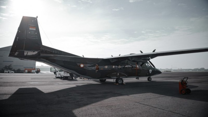 Pesawat buatan PT DI jenis NC212i Troop Transport pesanan Menhan Prabowo 
