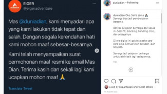 Trending Eiger, Kisruh Review Produk Hingga Permintaan Maaf