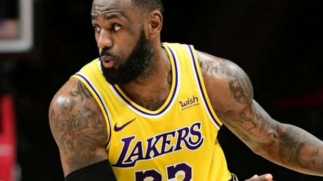 Pemain LA Lakers, LeBron James.