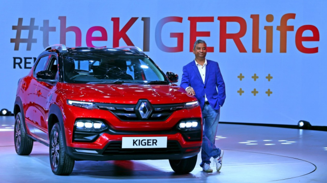 Venkatram Mamillapalle, Country CEO & MD, Renault India saat launching Kiger