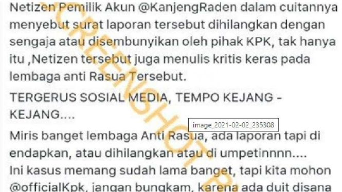 Unggahan hoax soal surat korupsi Anies Baswedan