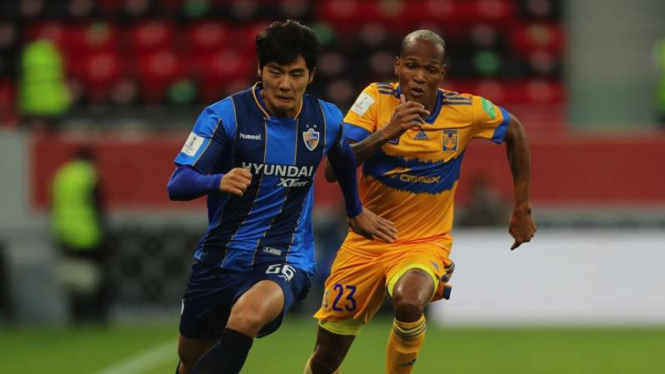 Pertandingan antara Tigres UANL dan Ulsan Hyundai di Piala Dunia Klub 2020