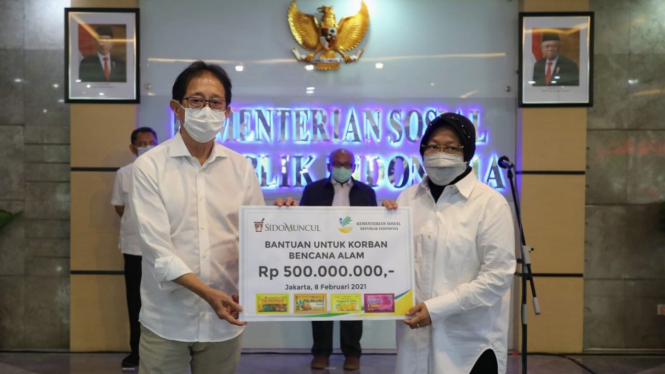 Pemberian bantuan korban bencana alam melalui Kemensos sebesar Rp500 Juta