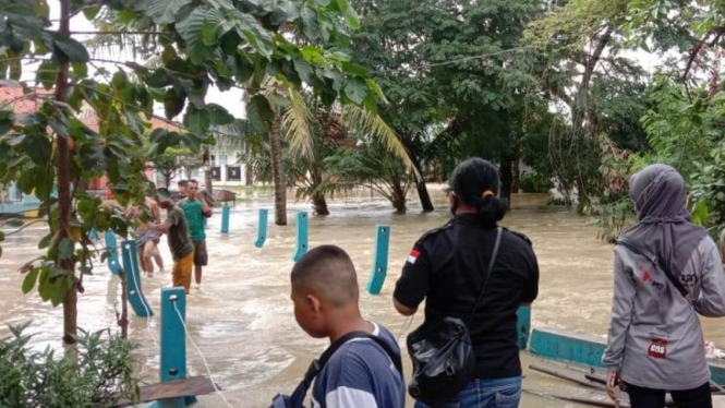 Lokasi bocah hanyut di kali Kalengerowak, Kabupaten Bekasi