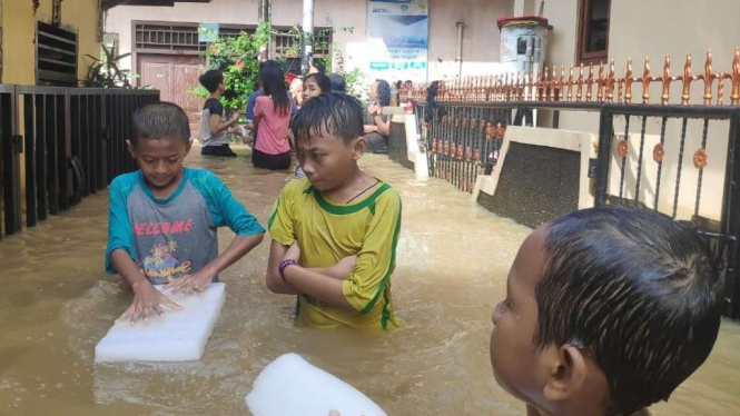 Kawasan Kampung Melayu yang terdampak banjir.