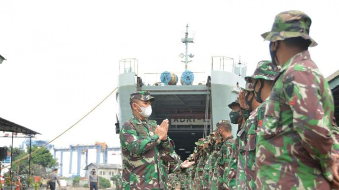 VIVA Militer: Satgas Gulben Kalimantan Selatan tiba di Jakarta