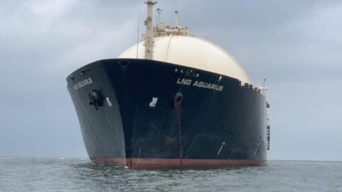 Kapal LNG (Liquefied Natural Gas) Aquarius yang disita Kejaksaan terkait kasus Asabri