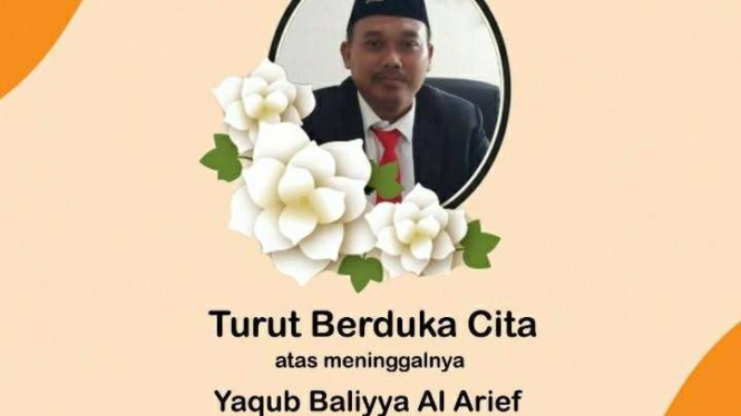 Ucapan duka atas meninggalnya Komisioner Bawaslu Surabaya Yaqub Baliyya Al Arief