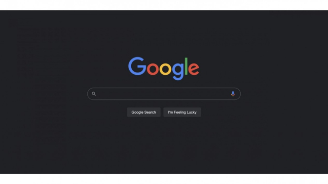 Fitur dark mode di Google Search.
