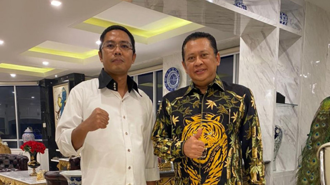 Ketua MPR Bambang Soesatyo bersama Presiden DPN Indonesia, Faizal Hafied