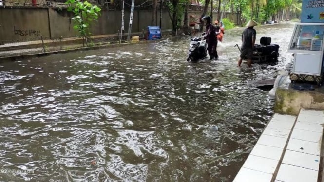 Banjir di kawasan Marunda, Cilincing, Jakarta Utara