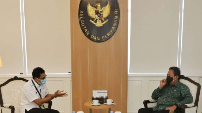 Menparekraf Sandiaga Uno bertemu dengan Menteri KKP Wahyu Trenggono