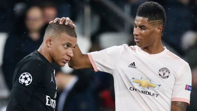 Kylian Mbappe dan Marcus Rashford