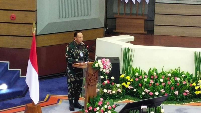 VIVA Militer: KSAU Marsekal TNI Fadjar Prasetyo saat membuka Rapim TNI AU 2021