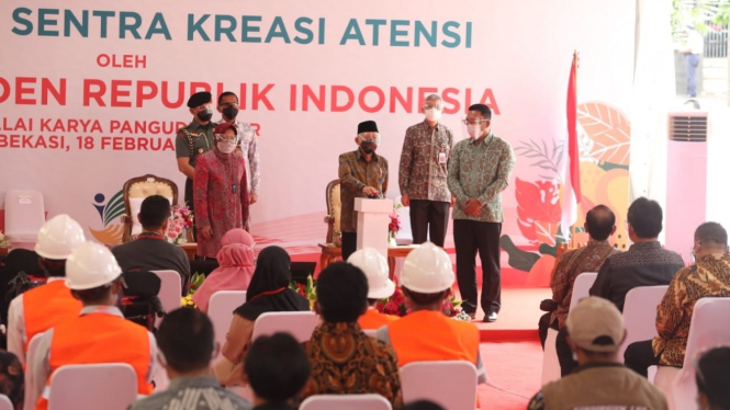 Peresmian Sentra Kreasi ATENSI oleh Wakil Presiden Republik Indonesia, Ma'ruf Amin.